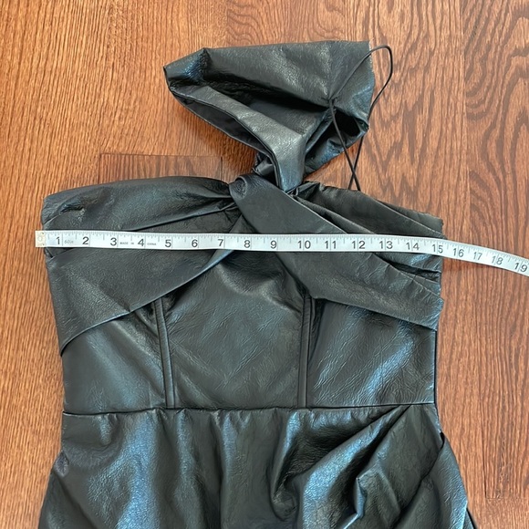 PINKO faux SOFTEST leather strapless mini dress homecoming cocktail black NWOT 6 - Picture 7 of 16